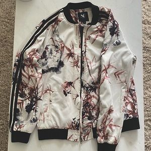Silky Japanese Art bomber/ letterman jacket